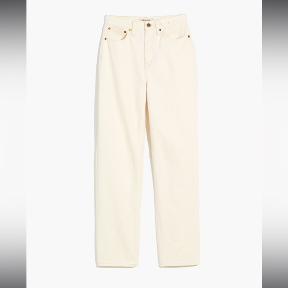 Madewell‎ Baggy Straight Jeans in Vintage Canvas Wash Sz 25 cream color - Picture 3 of 13